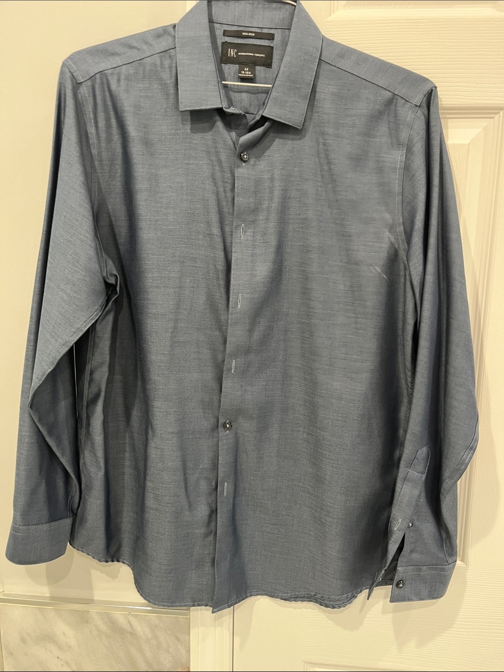 INC International Concepts Men's Slate Blue Dress Shirt